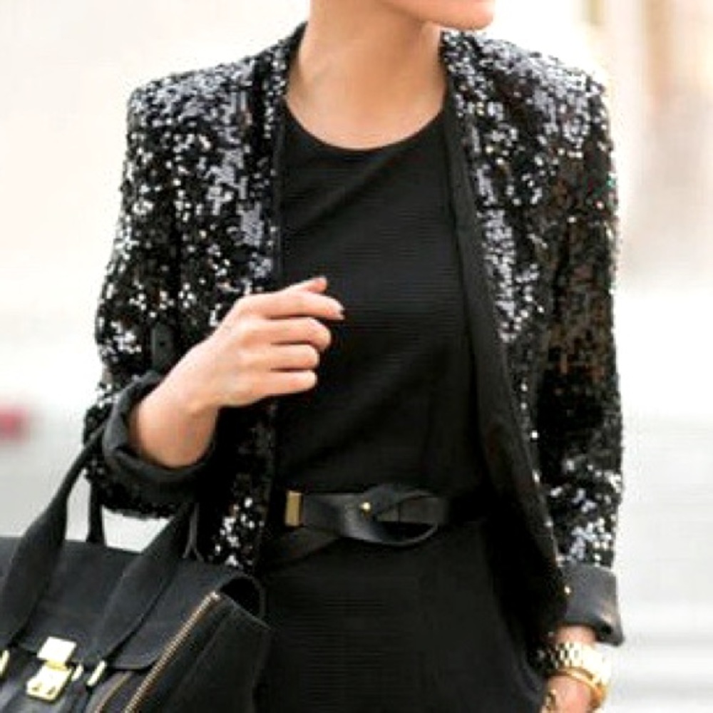NWT Torrid Drape Front Sequin Jacket